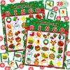 JOYIN 28 Players Christmas Bingo Cards (5x5) for Kids Xmas Party Supplies Goodies Games, Kids School Classroom Goody Gift Filler Stuffers, Indoor Family Activities (Christmas) view 1