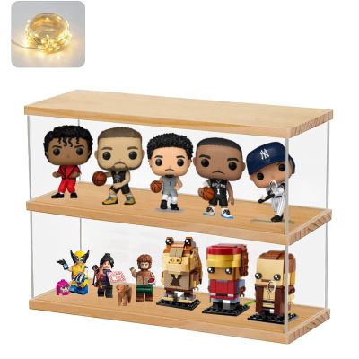 Clear Acrylic Display Case for Funko POP Figures 4.53in Collectibles Wooden