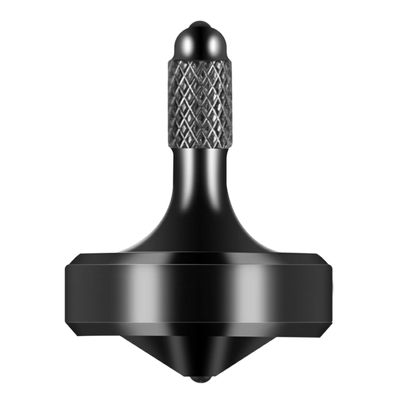 CHEETOP Exquisite Metal Spinning Top, Nicely Machined Stainless Steel Fidget Desk Toy, Perfect Balance Spin Time for Over 8 Mins, Waste Time Efficiently, Easy to Work (Medium Diameter 25mm, Black)