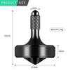 CHEETOP Exquisite Metal Spinning Top, Nicely Machined Stainless Steel Fidget Desk Toy, Perfect Balance Spin Time for Over 8 Mins, Waste Time Efficiently, Easy to Work (Medium Diameter 25mm, Black) view 2
