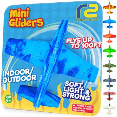 Airplane Toy Foam Airplanes for Kids - Best Easter Stuffers for Boys & Girls - Easy Throwing Air Planes - Gift Idea Toy Games - Styrofoam Plane Glider - Great Gifts for Ages 4 5 6 7 8 9+ Year Old