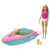 Barbie Doll and Boat Playset with Pet Puppy, Life Vest and Accessories, Fits 3 Dolls & Floats in Water, Gift for 3 to 7 Year Olds view 1
