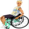 Barbie Ken Fashionistas Doll #167 with Wheelchair & Ramp Wearing Tie-Dye Shirt, Black Shorts, White Sneakers & Sunglasses, Toy for Kids 3 to 8 Years Old view 4