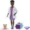 Barbie Careers Doll & Accessories, Brunette Pet Vet Wearing Removable Outfit with Puppy Figure, Travel Crate & 2 Additional Pieces view 1