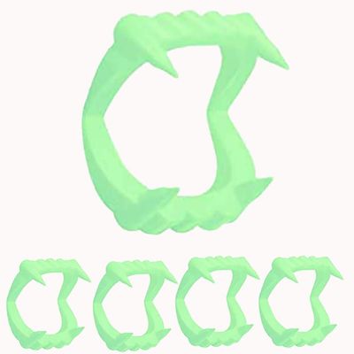 12 Pieces Halloween Teeth Glow in The Dark Fangs, Dress-Up, Pretend Play