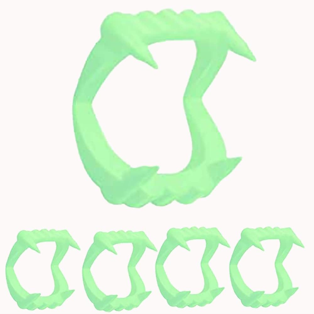 12 Pieces Halloween Teeth Glow in The Dark Fangs, Dress-Up, Pretend Play