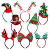 URATOT 8 Pack Christmas Reindeer Hair Hoop Headbands Xmas Party Costume Photo Prop Booth Headbands for Favors view 1