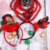 URATOT 8 Pack Christmas Reindeer Hair Hoop Headbands Xmas Party Costume Photo Prop Booth Headbands for Favors view 4
