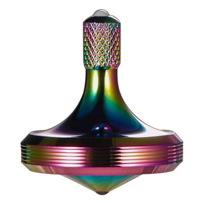 CHEETOP Precision Metal Spinning Top, Well Made Stainless Steel Spin Long Lasting Exceed 8 Mins Desktop Gyro EDC Toy, Perfect Balance Easy to Use Kill Time Efficiently (Pro Max-Iridescent)