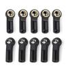10Pcs Link Rod End Joint Aluminum Bend/Curved Ball Joints M3 Metal Ball End Head Holder Tie for 1/10 RC Axial SCX10 90046 (Black) view 3