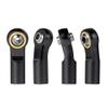 10Pcs Link Rod End Joint Aluminum Bend/Curved Ball Joints M3 Metal Ball End Head Holder Tie for 1/10 RC Axial SCX10 90046 (Black) view 4