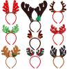 Ruisita 9 Pack Reindeer Headband Ornaments Christmas Antlers Costume Headwear Decoration Assorted Styles Party Gifts for Holiday view 1
