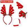 Ruisita 9 Pack Reindeer Headband Ornaments Christmas Antlers Costume Headwear Decoration Assorted Styles Party Gifts for Holiday view 3