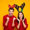 Ruisita 9 Pack Reindeer Headband Ornaments Christmas Antlers Costume Headwear Decoration Assorted Styles Party Gifts for Holiday view 4