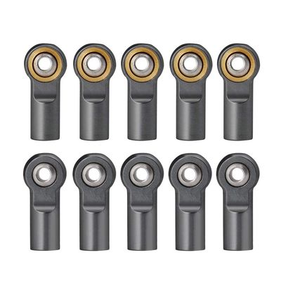 10Pcs Link Rod End Joint Aluminum M4 Metal Ball End Head Holder Tie for 1/10 RC SCX10 Cars Parts (Titanium)