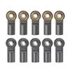 10Pcs Link Rod End Joint Aluminum M4 Metal Ball End Head Holder Tie for 1/10 RC SCX10 Cars Parts (Titanium) view 1