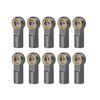 10Pcs Link Rod End Joint Aluminum M4 Metal Ball End Head Holder Tie for 1/10 RC SCX10 Cars Parts (Titanium) view 2