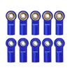 10Pcs Link Rod End Joint Aluminum M4 Metal Ball End Head Holder Tie for 1/10 RC SCX10 Cars Parts (Royal Blue) view 1