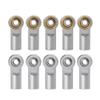 10Pcs Link Rod End Joint Aluminum M4 Metal Ball End Head Holder Tie for 1/10 RC SCX10 Cars Parts (Silver) view 1