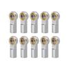 10Pcs Link Rod End Joint Aluminum M4 Metal Ball End Head Holder Tie for 1/10 RC SCX10 Cars Parts (Silver) view 2