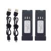 sea jump 2PCS 3.7v 500mAh Lithium Battery with 2PCS USB Charging Cable for E58 S168 Folding Quadcopter 4K HD Aerial Drone Spare Battery view 1