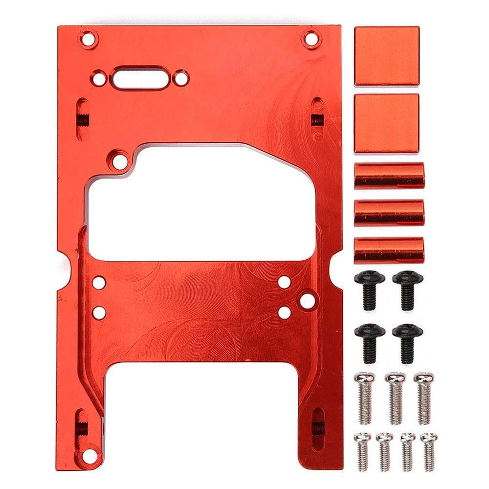 1/16 Scale RC Servo Mount Bracket,Steering Fixing Base for Precise Control Spare Part Red for RC Enthusiasts and Model Builders Off-Road Vehicles