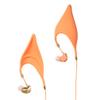 Fairy Ear Shape Earphone with Microphone, Orange Silicone Halloween Season view 2