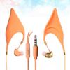 Fairy Ear Shape Earphone with Microphone, Orange Silicone Halloween Season view 3