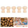 20pcs Wooden Peg Doll Unfinished Mushroom Head Shape Doll Wooden Mushroom Figures People Wooden Figures for Kids Art and Craft view 1