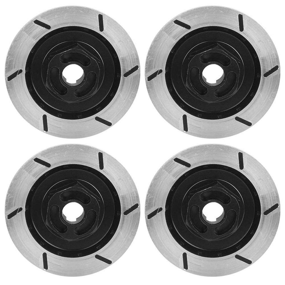 1/10 Scale RC Car Brake Disc, Aluminum Alloy Construction, 1/10 Scale Brake Rotor for Off-Road Racing, Hobbyists, and Daily Maintenance Enthusiasts(Black)