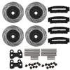 VGEBY RC Brake Disc, 4Pcs Lightweight Metal High Simulation 1:10 Scale Remote Control Vehicle Brake Disc Calipers Fit for 4 6 1/10 RC Toy Car(Black) view 1