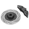 VGEBY RC Brake Disc, 4Pcs Lightweight Metal High Simulation 1:10 Scale Remote Control Vehicle Brake Disc Calipers Fit for 4 6 1/10 RC Toy Car(Black) view 3