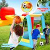 WELLFUNTIME Inflatable Bounce House with Slide, Jumping Castle with Blower and Wave Pool, Basketball Rim, Football Goal view 4