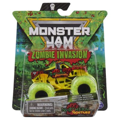 MJ Official Zombie Invasion Series - Single Pack 2020 Monster Trucks Release, 1:64 Scale Walmart Exclusive Special Edition! (Northern Nightmare)