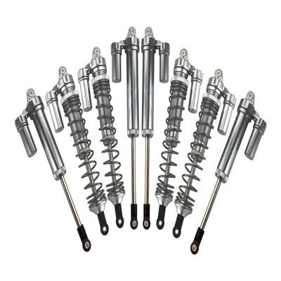 GPM for TRAXXAS 1/7 Unlimited Desert Racer Aluminum Front+Rear L-Shape Piggy Back Damper -8PC Set (Silver)