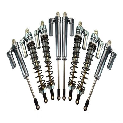 GPM for TRAXXAS 1/7 Unlimited Desert Racer Aluminum Front+Rear L-Shape Piggy Back Damper -8PC Set (Gray)