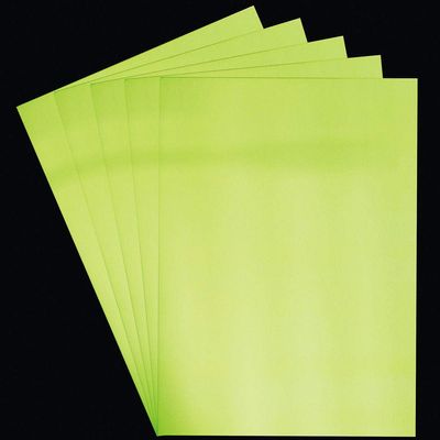Baker Ross AX136 Glow in The Dark Card, Halloween Craft Supplies for Luminous Bright Decorations for Kids, (Pack of 15)