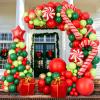 144 Piece Christmas Balloon Garland Arch kit with Xmas Red Gold Fresh Green and Dark Green Balloon Candy Balloons Gift Box Balloons Red Star Balloons for Christmas Party Decorations view 1