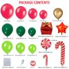 144 Piece Christmas Balloon Garland Arch kit with Xmas Red Gold Fresh Green and Dark Green Balloon Candy Balloons Gift Box Balloons Red Star Balloons for Christmas Party Decorations view 2