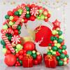 144 Piece Christmas Balloon Garland Arch kit with Xmas Red Gold Fresh Green and Dark Green Balloon Candy Balloons Gift Box Balloons Red Star Balloons for Christmas Party Decorations view 3
