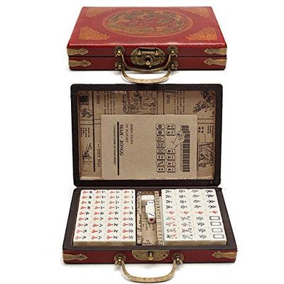 An-Xue Mahjong Set - Chinese Numbered Mahjong 144 Tiles - Portable, Durable, Easy to Read - Adults 18+