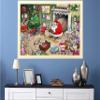 1000 Piece Jigsaw Puzzle for Adults, Teens and Kids - Chaos On Christmas Eve - Funny Cartoon Jigsaw Puzzle, 1000 Piece Family Games view 2