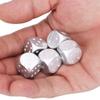 Aluminum Alloy Dice Set, 5 Pieces with Storage Box, 1.6 Inch Gold or Silver Metallic Gaming Dice for Table Games view 4