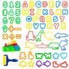 Kids Letter Molds Tools SetNumeral Various Plastic Animal Molds for Creative Cutting (63 Pieces) view 1