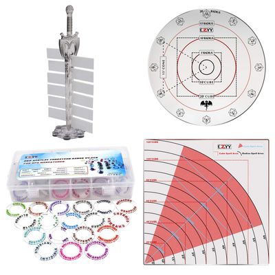 Acrylic Condition Rings + Spell AOE Template + Initiative Tracker + Large DND Cone Spell Template
