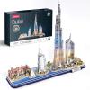 CubicFun 3D Puzzles for Kids Ages 8-10 LED Dubai Cityline, Arts and Crafts for Kids Ages 8-12 STEM Projects for Kids Ages 8-12 Gifts for 8 Year Old Toys for 8 Year Old Girls Lighting Architecture view 1