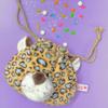 NICI 3090653 Figure Face Pouch Blue Leopard Drawstring Leopard Animal Leopard Print view 4