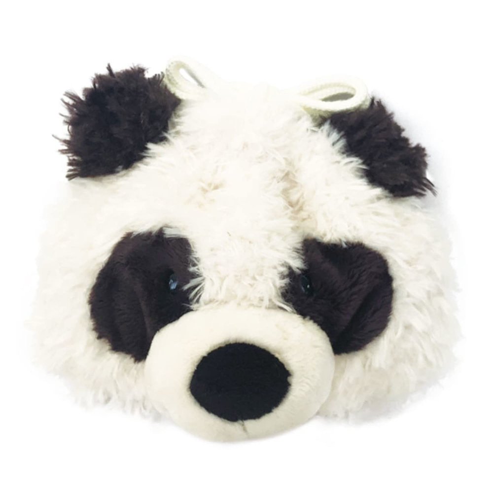 NICI 3090654 Figure Face Pouch, Panda, Drawstring Bag, Black and White, Animal