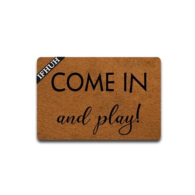 IFHUH Come in and Play Doormat Mini Playhouse Doormat Funny Doormat Sayings Front Door Mat Rubber Non Slip Backing Funny Welcome Mat Indoor Outdoor Rug 23.6 in(W) X 15.7 in(L)