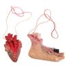 2pcs Halloween Blood Props Fake Scary Severed Feet Heart Broken Body Parts for Haunted House Vampire Zombie Party Supplies Decorations view 1